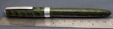 Click Falcon Ebonite Handmade Fountain Pen - Green and Black Rippled
