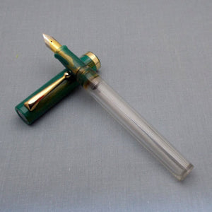 Click Bamboo Marble Demo Eyedropper Fountain Pen - Teal