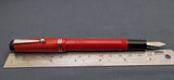 Click Aristocrat Acrylic Fountain Pen - Fine Nib - Chrome Trim - Red