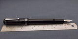 Click Aristocrat Acrylic Fountain Pen - Fine Nib - Chrome Trim - Black