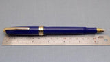 Click Falcon Gold Eyedropper Fountain Pen - Solid Blue