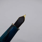 Click Bamboo Marble Eyedropper Fountain Pen - Teal Marbled