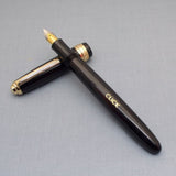 Click Falcon Gold Eyedropper Fountain Pen - Solid Black