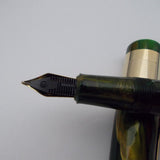 Click 71 Jumbo G Fountain Pen with 3-in-1 Filling System- Vermilion/Gold marbled
