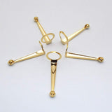 Set of 5 Fountain Pen Clips - Drop Type, Gold Plated