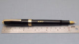 Click Falcon Gold Eyedropper Fountain Pen - Solid Black