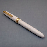 Click Falcon Gold Eyedropper Fountain Pen - Solid White