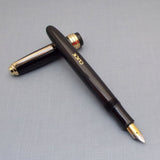Click Falcon Gold Eyedropper Fountain Pen - Solid Black