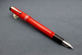 Click Aristocrat Acrylic Fountain Pen - Fine Nib - Chrome Trim - Red