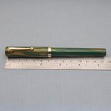 Click Bamboo Marble Eyedropper Fountain Pen - Green Marbled