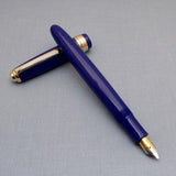 Click Falcon Gold Eyedropper Fountain Pen - Solid Blue