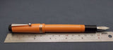 Click Aristocrat Acrylic Fountain Pen - Fine Nib - Chrome Trim - Yellow Orange