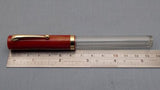 Click Bamboo Marble Half Transparent Eyedropper Fountain Pen - Red Marbled