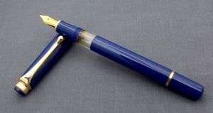 Click Tulip Pure Piston Filler Fountain Pen - Blue