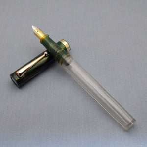 Click Bamboo Marble Demo Eyedropper Fountain Pen - Green
