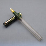 Click Bamboo Marble Half Transparent Eyedropper Fountain Pen - Green Marbled