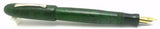 KIM ACR Handmade Indian Ebonite Big Fountain Pen - Cigar - Green & Black Rippled