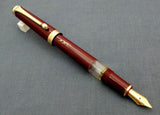 Click Tulip Pure Piston Filler Fountain Pen - Brown