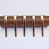 Set of 5 Fountain Pen Clips - Elephant Type, Gold Plated