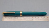 Click Falcon Gold Eyedropper Fountain Pen - Solid Teal