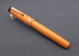 Click Aristocrat Acrylic Fountain Pen - Fine Nib - Chrome Trim - Yellow Orange