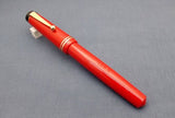 Click Aristocrat Acrylic Fountain Pen - Fine Nib - Gold Trim - Red
