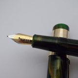 Click 71 Jumbo G Fountain Pen with 3-in-1 Filling System- Vermilion/Gold marbled