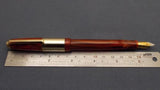 Click 71 Jumbo G Fountain Pen with 3-in-1 Filling System- Vermilion/Gold marbled
