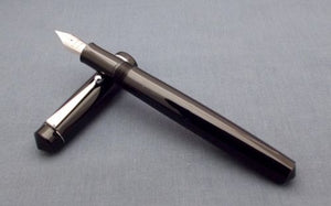 Click Aristocrat Black Fountain Pen 3-in-1 Filling with Fine Nib - Chrome Trim
