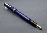 Click Aristocrat Acrylic Fountain Pen - Fine Nib - Chrome Trim - Blue