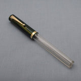 Click Bamboo Marble Half Transparent Eyedropper Fountain Pen - Green Marbled