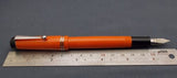 Click Aristocrat Acrylic Fountain Pen - Fine Nib - Chrome Trim - Dark Orange