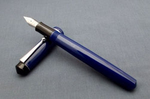 Click Aristocrat Blue Fountain Pen 3-in-1 Filling with Fine Nib - Chrome Trim