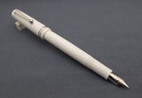 Click Aristocrat Acrylic Fountain Pen - Fine Nib - Chrome Trim - White