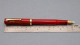 Click Bamboo Marble Eyedropper Fountain Pen - Red Marbled