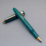 Click Falcon Gold Eyedropper Fountain Pen - Solid Teal