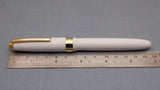 Click Falcon Gold Eyedropper Fountain Pen - Solid White