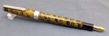 Click Falcon Ebonite Handmade Fountain Pen - Yellow and Black Rippled