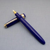 Click Falcon Gold Eyedropper Fountain Pen - Solid Blue