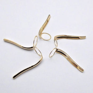 Set of 5 Fountain Pen Clips - Elephant Type, Gold Plated