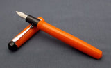 Click Aristocrat Acrylic Fountain Pen - Fine Nib - Chrome Trim - Dark Orange
