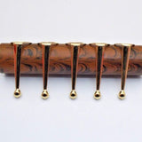 Set of 5 Fountain Pen Clips - Drop Type, Gold Plated