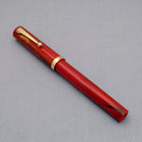 Click Bamboo Marble Eyedropper Fountain Pen - Red Marbled