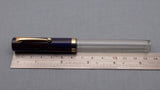 Click Bamboo Marble Half Transparent Eyedropper Fountain Pen - Blue Marbled