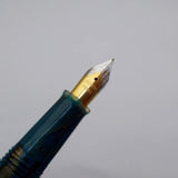 Click Falcon Gold Eyedropper Fountain Pen - Solid Teal