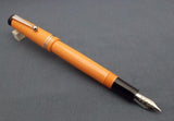 Click Aristocrat Acrylic Fountain Pen - Fine Nib - Chrome Trim - Yellow Orange