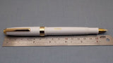 Click Falcon Gold Eyedropper Fountain Pen - Solid White