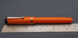 Click Aristocrat Acrylic Fountain Pen - Fine Nib - Chrome Trim - Dark Orange