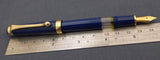 Click Tulip Pure Piston Filler Fountain Pen - Blue